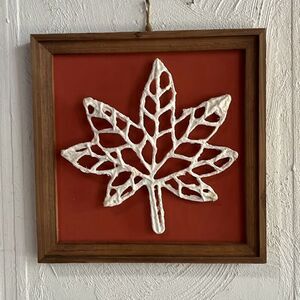 Place & Time 15x15 Framed Leaf Fall Decor